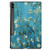 For Samsung Galaxy Tab S9 FE+ 12.4 JUNSUNMAY Custer Painted 3-Fold Stand Leather Smart Tablet Case(Apricot Flower)