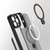 For iPhone 15 Plus 360 Magsafe Ring Holder TPU Hybrid PC Phone Case(Grey)