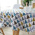 Polyester Cotton Round Tablecloth Dust-proof Cotton and Linen Printing Tablecloth, Diameter:100cm(Color Triangl)