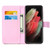For Samsung Galaxy S21 Ultra 5G Colored Drawing Pattern Plain Weave Horizontal Flip Leather Case with Holder & Card Slot & Wallet & Lanyard(Baby Panda)