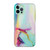 For iPhone 12 Pro Max Laser Marble Pattern Clear TPU Shockproof Protective Case(Green)