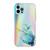 For iPhone 12 Pro Max Laser Marble Pattern Clear TPU Shockproof Protective Case(Blue)