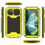For iPhone 13 mini R-JUST Sliding Camera Shockproof Life Waterproof Dust-proof Metal + Silicone Protective Case with Holder (Yellow)