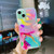 For iPhone 13 Laser Marble Pattern Clear TPU Shockproof Protective Case(Green)