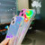 For iPhone 13 Laser Marble Pattern Clear TPU Shockproof Protective Case(Green)