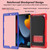 For iPad 10.2 2019/2020/2021 Bumblebee Silicone+PC Shockproof Tablet Case with Holder(Red Blue)