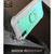 For iPhone X / XS PC + Rubber 3-layers Shockproof Protective Case with Rotating Holder(Grey White + Mint Green)