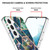 For Samsung Galaxy S23 5G Electroplating IMD Splicing Dual-side Marble TPU Phone Case(Blue Green)