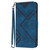For iPhone 14 Pro Max Line Pattern Skin Feel Leather Phone Case(Royal Blue)