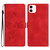 For iPhone 11 Flower Embossing Pattern Leather Phone Case(Red)