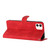For iPhone 11 Flower Embossing Pattern Leather Phone Case(Red)