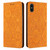 For iPhone XS Max Ethnic Embossed Adsorption Leather Phone Case(Yellow)