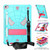 For iPad 10.2 2021 / 2020 / 2019 Spider Texture Silicone Hybrid PC Tablet Case with Shoulder Strap(Mint Green + Rose Red)