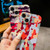 For iPhone 13 mini Precise Hole Camouflage Pattern PC Phone Case(Dark Purple)