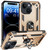 For iPhone 15 Plus Shockproof TPU + PC Phone Case with Holder(Gold)
