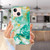 For iPhone 15 IMD Shell Pattern TPU Phone Case(Green Marble)