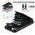 For iPhone 11 Pro Rhombic Texture Card Bag Phone Case with Long Lanyard(Black)
