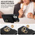 For iPhone 11 Pro Rhombic Texture Card Bag Phone Case with Long Lanyard(Black)