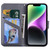 For iPhone 13 mini Cartoon Buckle Horizontal Flip Leather Phone Case(Grey)