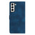 For Samsung Galaxy S22+ 5G Flower Butterfly Embossing Pattern Leather Phone Case(Blue)