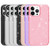 For iPhone 15 Pro Shockproof Terminator Glitter Powder Phone Case(White)