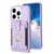 For iPhone 15 Pro BF27 Metal Ring Card Bag Holder Phone Case(Purple)