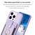 For iPhone 15 Pro BF27 Metal Ring Card Bag Holder Phone Case(Purple)
