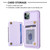 For iPhone 11 Pro BF27 Metal Ring Card Bag Holder Phone Case(Purple)