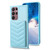 For Samsung Galaxy S22 Ultra 5G BF26 Wave Pattern Card Bag Holder Phone Case(Blue)