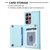 For Samsung Galaxy S22 Ultra 5G BF26 Wave Pattern Card Bag Holder Phone Case(Blue)