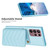 For Samsung Galaxy S22 Ultra 5G BF26 Wave Pattern Card Bag Holder Phone Case(Blue)