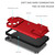 For iPhone 15 Plus Stereoscopic Holder Sliding Camshield Phone Case(Red)