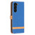 For Samsung Galaxy S24+ 5G Color Block Denim Texture Leather Phone Case(Royal Blue)