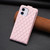 For iPhone 11 Diamond Lattice Vertical Flip Leather Phone Case(Pink)