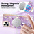 For iPhone 14 Pro Max Marble Pattern Dual-side IMD Magsafe TPU Phone Case(Purple 002)