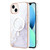 For iPhone 14 Marble Pattern Dual-side IMD Magsafe TPU Phone Case(White 006)