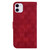 For iPhone 11 Double 8-shaped Embossed Leather Phone Case(Red)