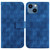 For iPhone 14 Double 8-shaped Embossed Leather Phone Case(Blue)