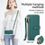 For Samsung Galaxy Z Fold4 Crossbody Diamond Lattice Folding Leather Phone Case(Dark Green)