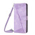 For iPhone 15 Plus Dream Triangle Leather Phone Case with Lanyard(Purple)