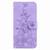 For iPhone 13 Pro Lily Embossed Leather Phone Case(Purple)