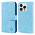 For iPhone 14 Pro Skin Feeling Oil Leather Texture PU + TPU Phone Case(Light Blue)