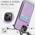 For iPhone 15 Plus Fierre Shann Crazy Horse Card Holder Back Cover PU Phone Case(Purple) For iPhone 15 Plus Fierre Shann Crazy Horse Card Holder Back Cover PU Phone Case(Purple)