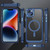 For iPhone 14 Plus MagSafe Magnetic PC + TPU Phone Case with Lens Film(Blue)
