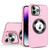 For iPhone 12 Pro Max Skin Feel Magnifier MagSafe Lens Holder Phone Case(Pink) For iPhone 12 Pro Max Skin Feel Magnifier MagSafe Lens Holder Phone Case(Pink)