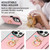 For iPhone 15 Pro Ring Card  Litchi Leather Back Phone Case(Pink)