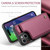 For iPhone 15 Plus CaseMe C22 Card Slots Holder RFID Anti-theft Phone Case(Wine Red)