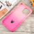 For iPhone 12 Pro Max Gradient MagSafe Holder Liquid TPU Hybrid PC Phone Case(Pink Red)