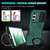 For Samsung Galaxy S22+ 5G Sliding Camshield Magsafe Holder TPU Hybrid PC Phone Case(Deep Green)