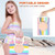 For Samsung Galaxy Tab A 8.0 (2019) T290 / T295 Silicone + PC Protective Case with Holder & Shoulder Strap(Colorful Pink)